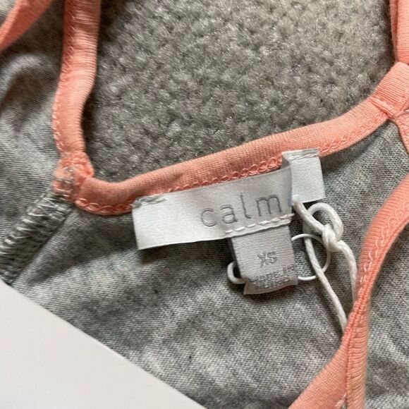 Johnny Was Calme Womens Size XS Night & Day Tank Top Gray Criss Cross Back NWT - Picture 3 of 4